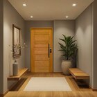 Porta Batente 14 Fechadura Digital Ydf40 Puxador Barra Chata