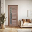 Porta Batente Eucalipto 14 Puxador Barra Chata 80cm X 82cm X