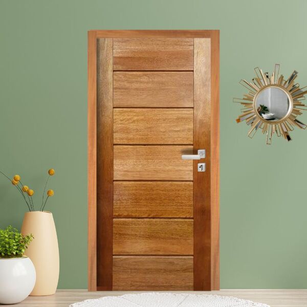 Porta Bbb Completa 92x210cm Em Madeira Maciça Cedro Arana