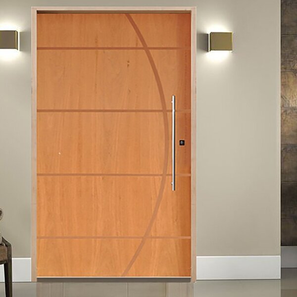 Porta Belíssima 5 Padrão Imbuia Batente Ecológico 14 Fechadur