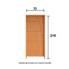 Porta Belíssima 6 Imbuia Batente Ecológico 11cm Fechadura Tac