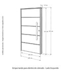 Porta Belíssima 9 Prime Batente 14 Puxador Tubo 80cm 102 X 21