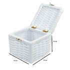 Porta Bijuteria Branco C/ Fecho Fibra Sintetica