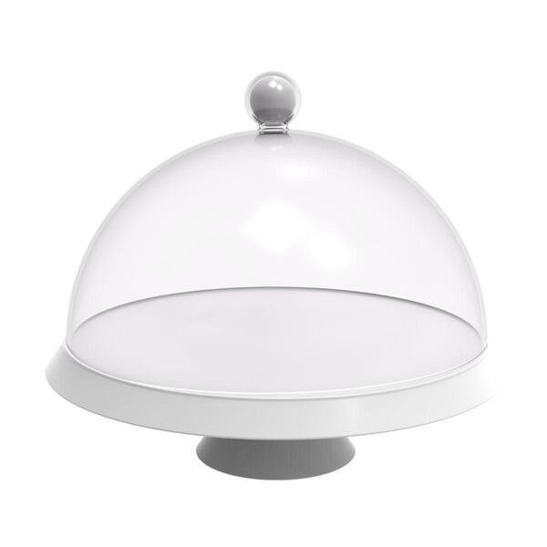 Porta Bolo Bubble Crippa 25 Cm De Diametro Com Base Com Pé Re