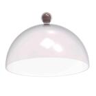 Porta Bolo Torta 25cm Bubble Com Cúpula Amêndoa Crippa Boleir