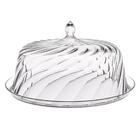 Porta Bolo Torta 25cm Transparente Glassy Com Cúpula Crippa B