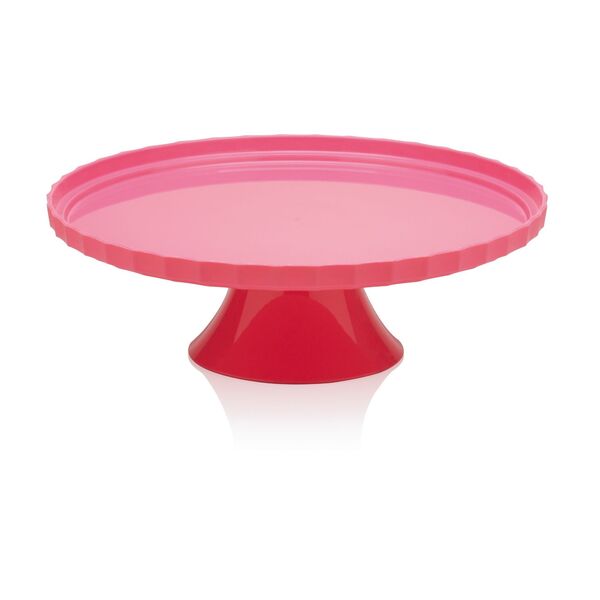 Porta Bolos Festa 25cm Com Pé Rosa - Ou