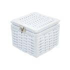 Porta Brincos Bijuteria Branco C/ Fecho Fibra Sintetica