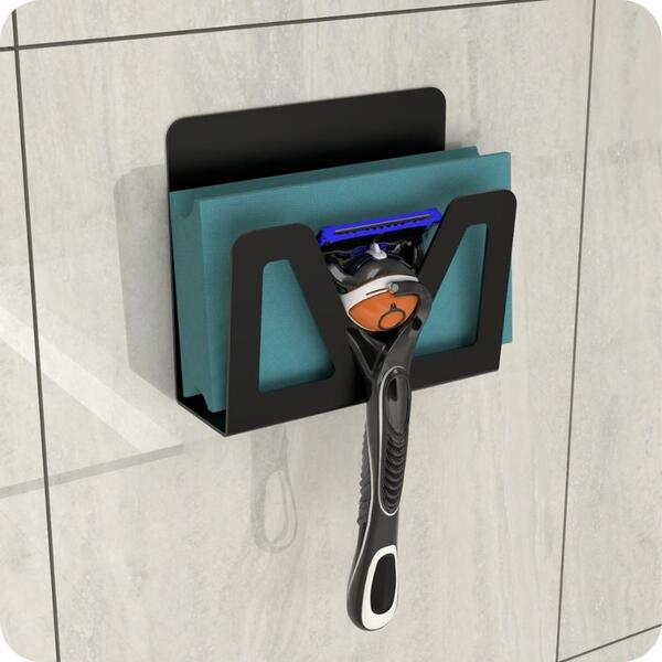 Porta Bucha De Banho E Gillette Adesivo Preto Elg