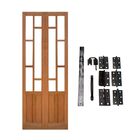 Porta Camarão Completa Kit Preto 90x210cm Em Madeira Maciça C