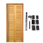 Porta Camarão Completa Veneziana Kit Preto 72x210cm Em Madeir