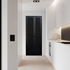 Porta Camarão Palheta Alumínio 70 X 210cm Preto Hale Abertura