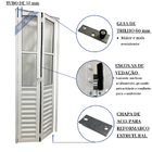 Porta Camarão Palheta Alumínio Branco Com Vidro Linha Veneza