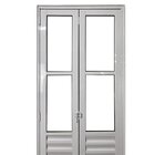 Porta Camarão Palheta Alumínio Branco Com Vidro Linha Veneza