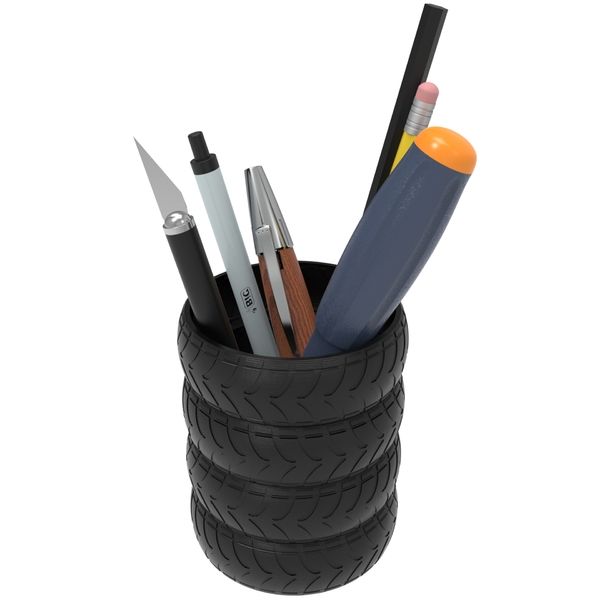 Porta Caneta E Lápis Organizador Redondo Multiuso Decorativo