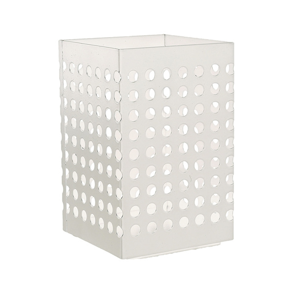 Porta Canetas Quadrado Metal Branco Oikos