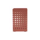 Porta Canetas Quadrado Metal Laranja Oikos