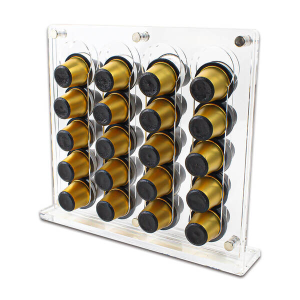 Porta Cápsula Acrílico Vertical Para 40 Capsulas Nespresso