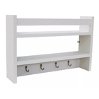Porta Chave Organizador Branco Em Mdf [f031]