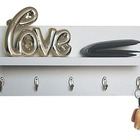 Porta Chaves Com 5 Ganchos E Prateleira Porta Treco Em Mdf