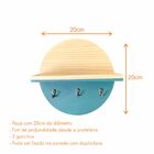 Porta Chaves Em Madeira Com Prateleira E Três Ganchos - Azul