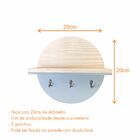 Porta Chaves Em Madeira Com Prateleira E Três Ganchos - Cinza