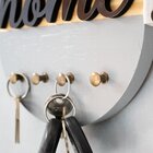 Porta-chaves Em Pinus Cinza Home - 17cm