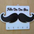 Porta Chaves Lembrancinha Dia Dos Pais Mdf Branco 17x25 - D'r