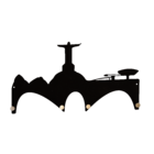 Porta Chaves Mdf 4 Suportes Rio - Preto