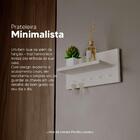 Porta Chaves Minimalista De Parede Com 5 Pinos Branco