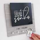 Porta Chaves Sonho Cimento E Preto 20x20cm Momento Casa