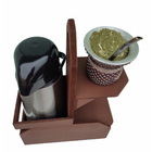 Porta Chimarrão Mdf Marrom 2 Litros - Volpato, Opção: Marrom