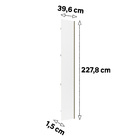 Porta Closet Prime 40cm Madeira Branco Mat Inox Luciane