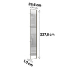 Porta Closet Prime 40cm Vidro Inox Espelhado Luciane