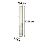 Porta Closet Prime 40cm Vidro Champagne Reflecta Bronze Luciane
