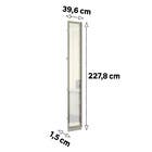 Porta Closet Prime 40cm Vidro Champagne Reflecta Bronze Luciane