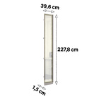 Porta Closet Prime 40cm Vidro Champagne Reflecta Bronze Luciane