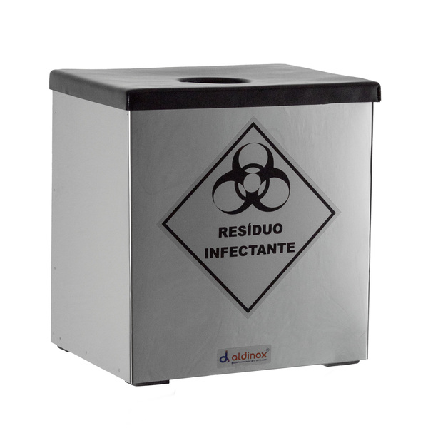 Porta Coletor De Materiais Perfurocortantes Lixeira Inox 7 Li