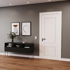 Porta com Batente 17 a 21cm de Giro Sarrafeada Genebra Laca Branco Direito ou Esquerdo 2,10x0,90m Ipumirim