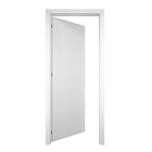 Porta com Batente De 13 a 17cm de Giro Sarrafeada Lisa Laca Branco Direito ou Esquerdo 2,10x0,90m Ipumirim