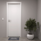 Porta com Batente De 21 a 25cm de Giro Sarrafeada Lisa Laca Branco Direito ou Esquerdo 2,10x0,60m Ipumirim