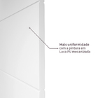 Porta com Batente De 21 a 25cm de Giro Sarrafeada Lucerna Plus Laca Branco Direito ou Esquerdo 2,10x0,6m Ipumirim