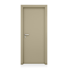 Porta com Batente de Giro Madeira Sarrafeada Lisa Lacca Touch Fendi Lado Direito ou Esquerdo 2,10x0,60m Concrem Wood