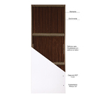 Porta com Batente de Giro de Madeira Lisa Branco Lado Direito 2,10x0,70m Zema