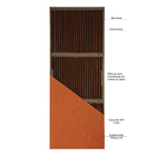 Porta com Batente de Giro de Madeira Lisa Curupixá Lado Direito 2,10x0,70m Zema