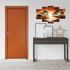 Porta com Batente de Giro de Madeira Lisa Curupixá Lado Direito 2,10x0,70m Zema