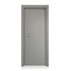 Porta com Batente de Giro Madeira Sarrafeada Lisa Lacca Touch Grafite Lado Direito ou Esquerdo 2,10x0,80m Concrem Wood