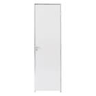 Porta com Batente 7,5cm de Giro Madeira Colméia Lisa Primer Branco Para Drywall Lado Esquerdo 2,10x0,62m Eucatex