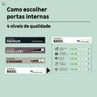 Porta com Batente 7,5cm de Giro Madeira Colméia Lisa Primer Branco Para Drywall Lado Direito 2,10x0,72m Eucatex