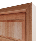 Porta com Batente de Giro Decorada Madeira Maciça Natural Lado Direito 2,10x0,80m Cruzeiro